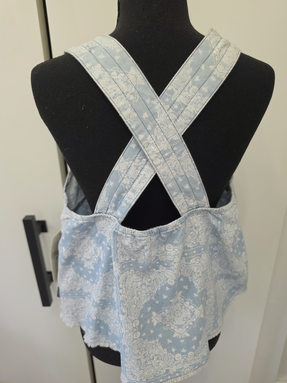 Wrangler Light Blue Paisley Crossback Tank